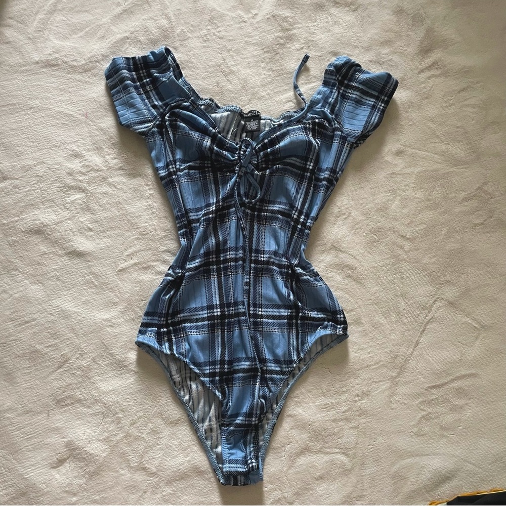 Plaid bodysuit